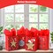 4 Pack 9" Medium Size Gift Bags Assorted Christmas gift bags with Tissue Paper for Christmas Party Supplies Decor, Wrapping Holiday Gifts-7" X 4" X 9"